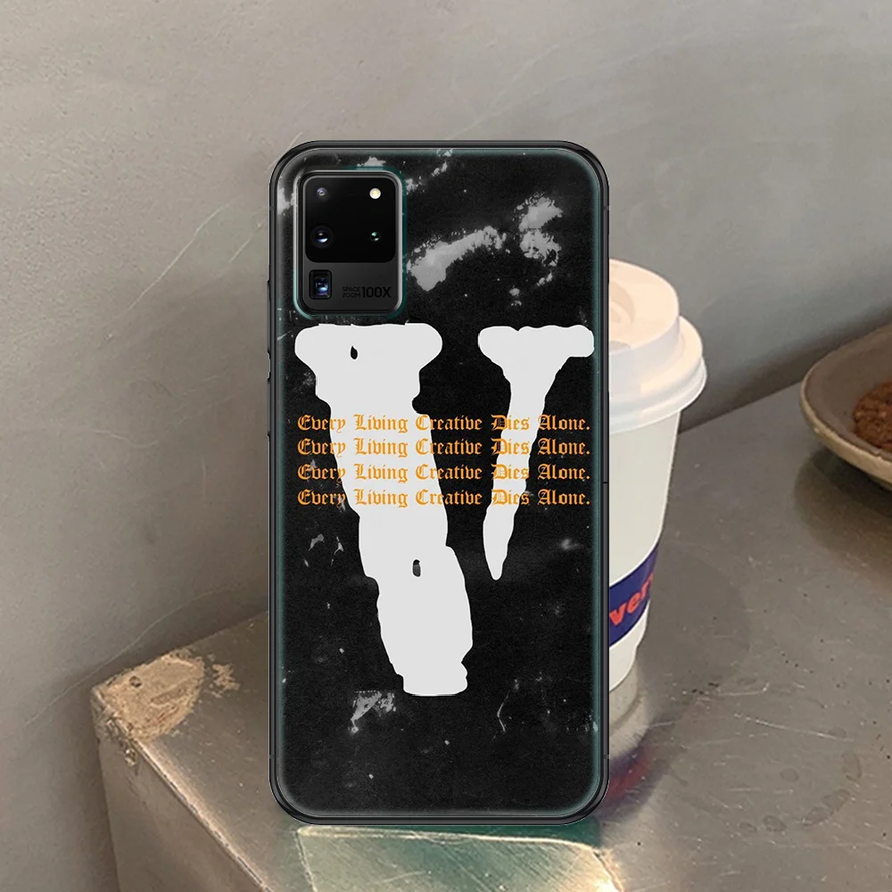 

brand Vlones fashion Phone case For Samsung Galaxy Note 4 8 9 10 20 S8 S9 S10 S10E S20 Plus UITRA Ultra black pretty back