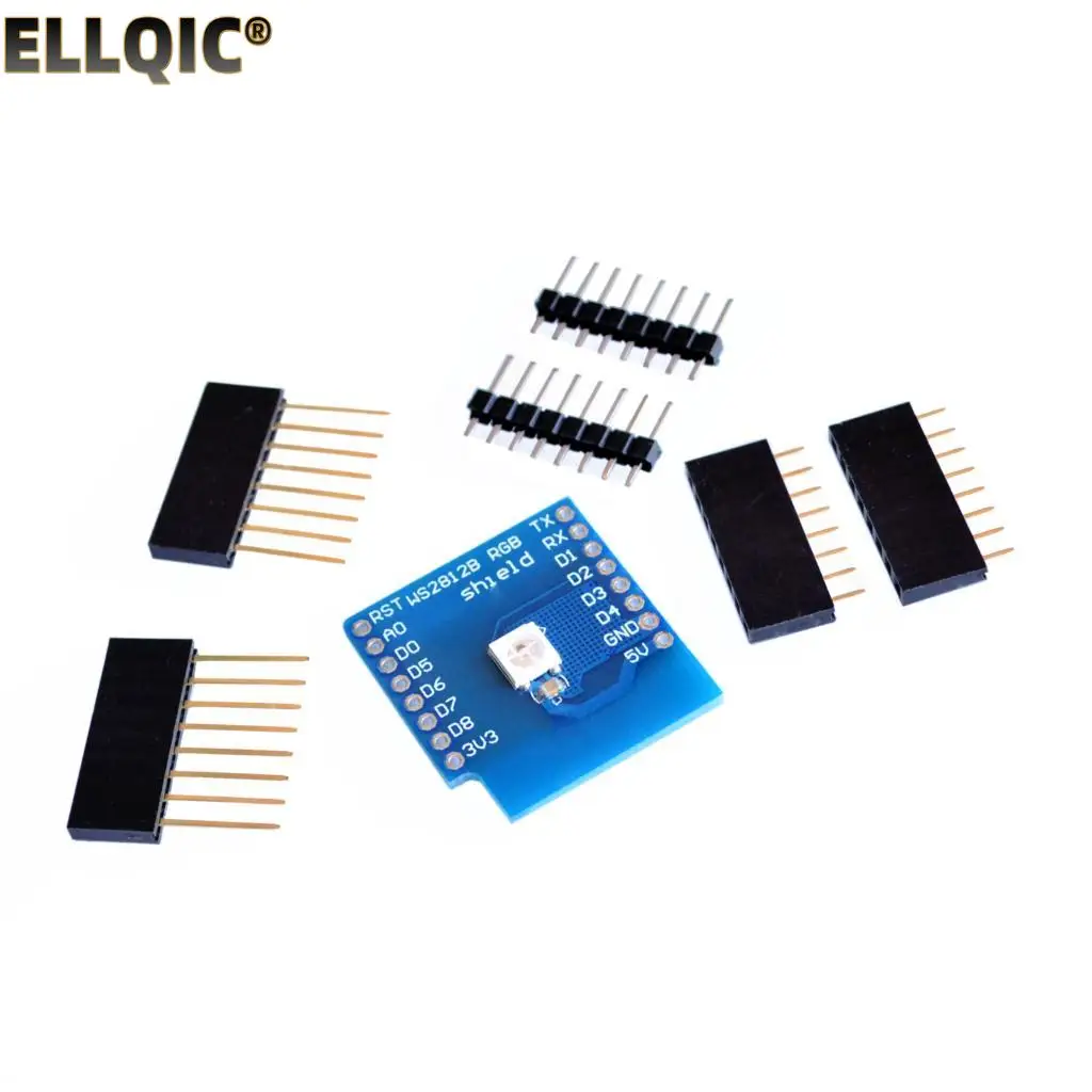 Esp8266 для WeMos D1 модуль WS2812B щит RGB Mini ESP8266 Модульная плата с HT Pins | Электронные