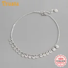 Женский ножной браслет с подвеской trustdave, серебро 925 пробы, ювелирные украшения для подарка лучшему другу, длиной 20 см, DS2317