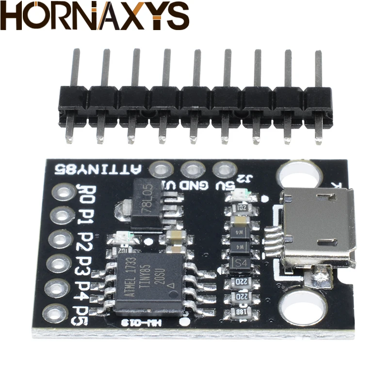 Плата разработки Digispark Kickstarter Micro ATTINY85 для Arduino IIC I2C USB 1 шт. синяя Черная |