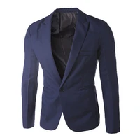 suit casual fine workmanship cotton blend one button suit blazer for banquet