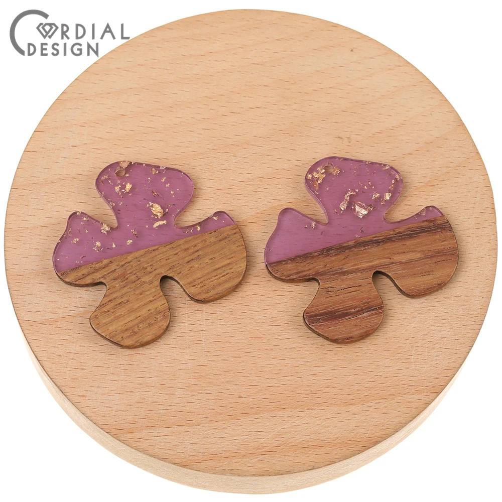 

Cordial Design 50Pcs 39*39MM Earrings Accessories/Pendants/Flower Shape/Natural Wood & Resin/DIY/Jewelry Findings & Components