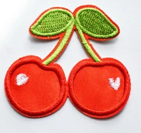 hot cherry cherries retro gambling embroidered applique iron on patch %e2%89%88 5 9 5 1 cm
