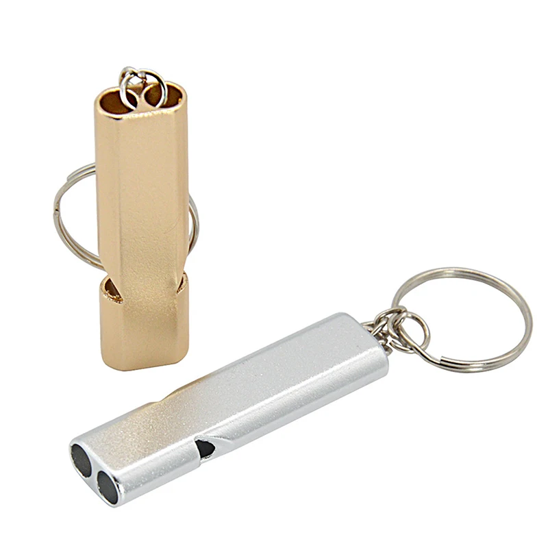 

Dual-tube Survival Whistle Portable Aluminum Safety Whistle For Outdoor Hiking Camping Survival Emergency Keychain Multi Tool