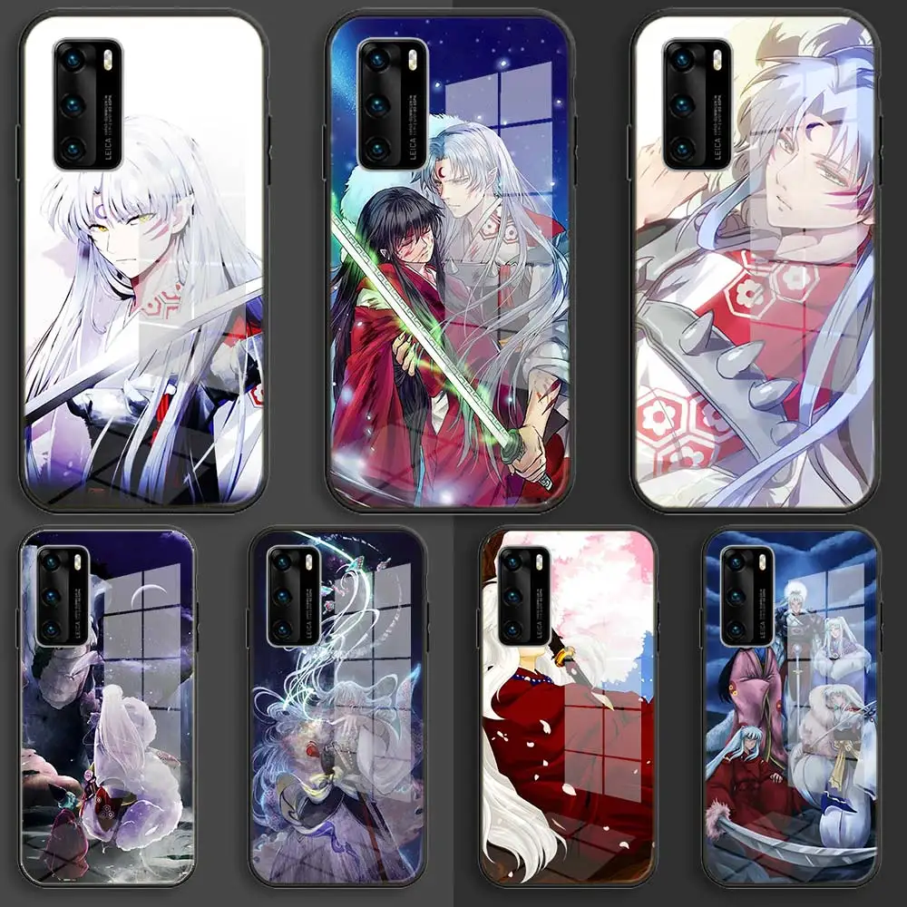 Мягкий стеклянный чехол для Huawei P40 P30 P20 Pro Lite Plus p30lite p40lite E P Smart 2020 из ТПУ Inuyasha