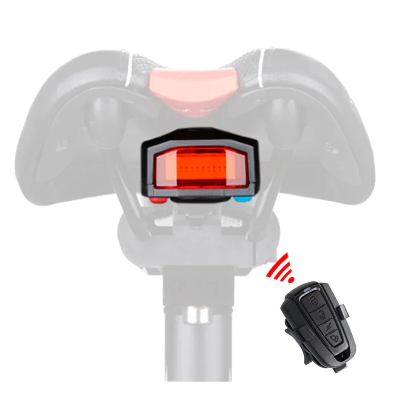 

Wireless Electric Cycling Bell light Bicycle Alarm Light Cycling Taillight horn LED Anti-theft Remote bike Accessories