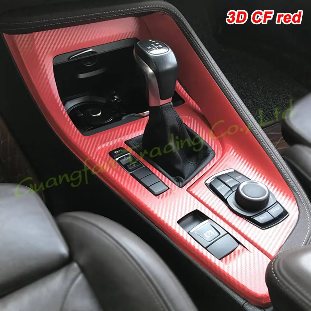 

For BMW X1 F48 2016-2021 Car-Styling 3D/5D Carbon Fiber Car Interior Center Console Color Change Molding Sticker Decals