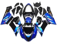 new abs whole motorcycle bike fairings kit fit for kawasaki ninja zx 6r 2005 2006 05 06 636 bodywork set blue black