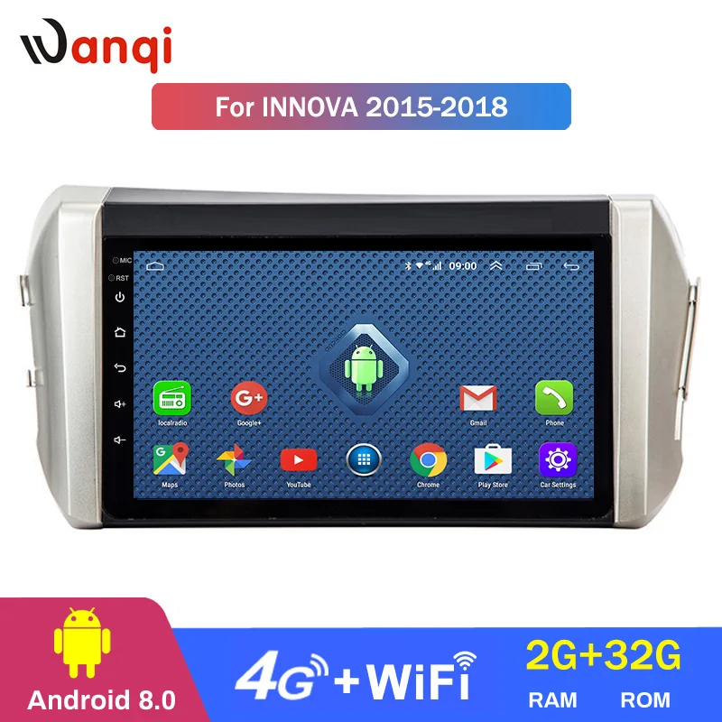 4G Lte All Netcom Android 9 1 автомобильный DVD-аудиоплеер 10 дюймов для Toyota Innova 2015-2018
