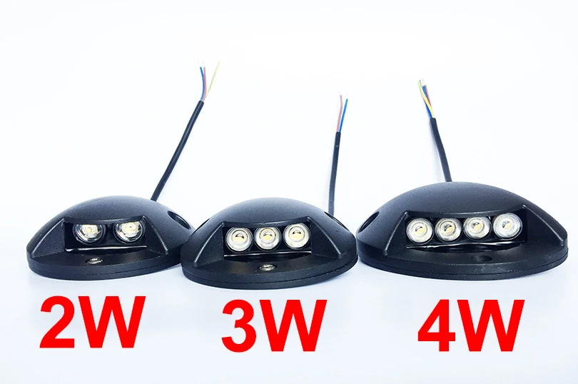 10pcs 2W 3W 4W IP67 Waterproof LED Underground Light Outdoor Ground Garden Path Floor Buried Yard Spot Landscape DC12V AC85-265V | Освещение