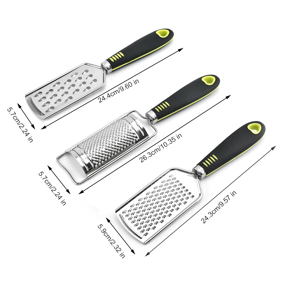 3pcs Multifunctional Rectangle Stainless Steel Mill Cheese Grater Tools Chocolate Lemon Zester Fruit Peeler Kitchen Gadgets | Дом и сад