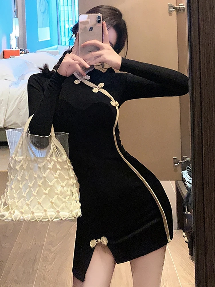 Традиционное китайское ханьфу улучшенное Ципао женское вечернее официальное