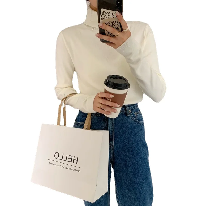 

2021 Autumn And Winter New High-end Women's Clothing Turtleneck And Leggings Soft Glutinous Sweater
