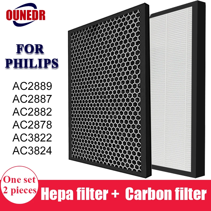 Replacement HEPA and carbon filter FY2422 FY2420 for Philips air purifier AC2887 AC2889 C2882 AC2878 C3824 AC3822