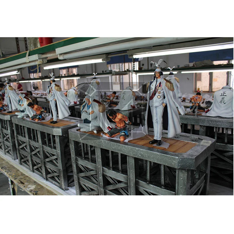 

One Piece Portgas D. Ace Condemn Statue Sengoku Bust Monkey D Garp Sengoku Executioners Platform GK Action Figure Toy 43CM Q544