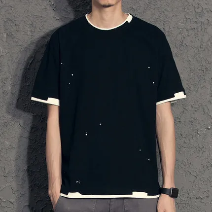 

Summer men's business casual short sleeve t-shirt 2489