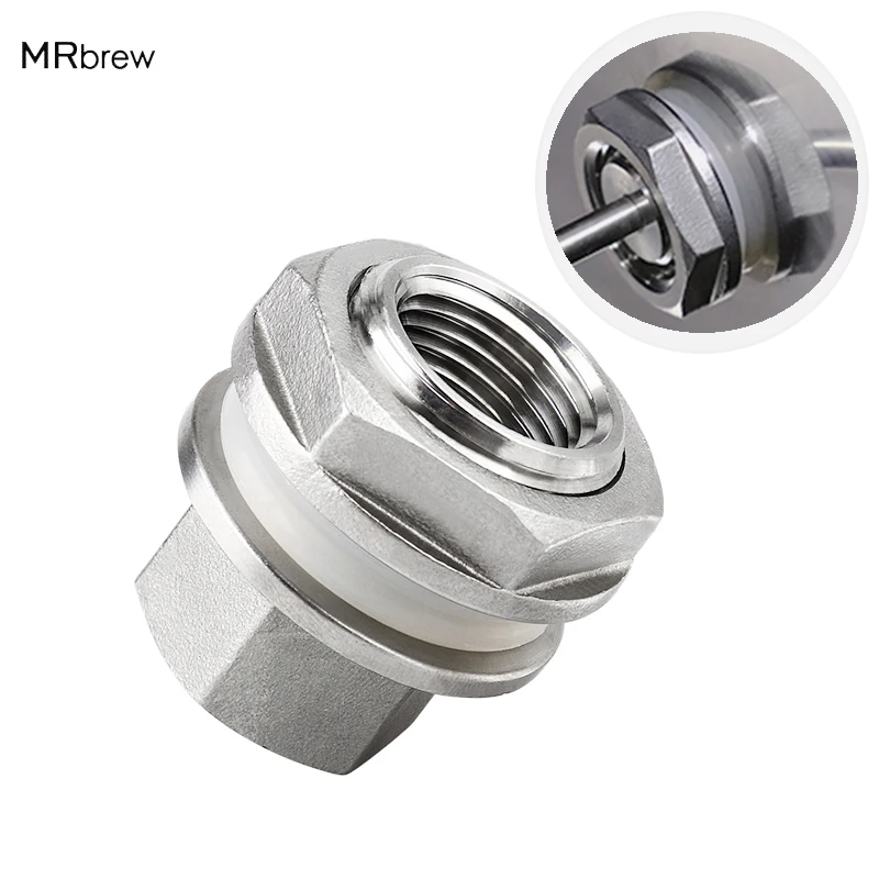 

1/2'' NPT Weldless Bulkhead Fitting For Beer Wine Homebrew Kettle With Silicone O-Ring Haredware Tools Stainless Steel Fitting