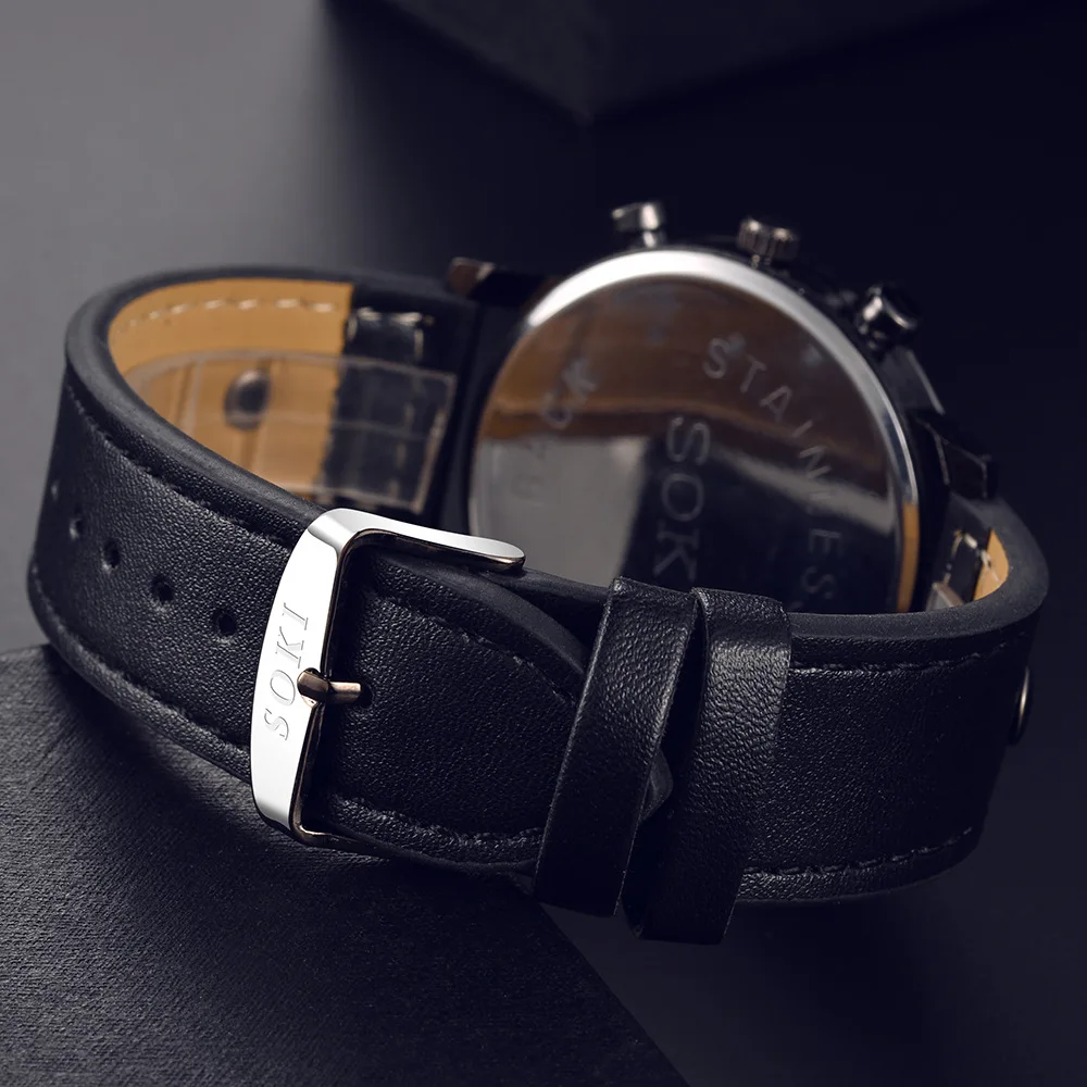 

Unisex Bracelet Leather Strap Analog Ladies Men's Watch Round Watch Business Men's Women's Quartz Reloj Hours