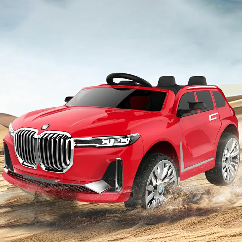 Детский электромобиль четыре колеса резиновое кожаное сиденье Bluetooth