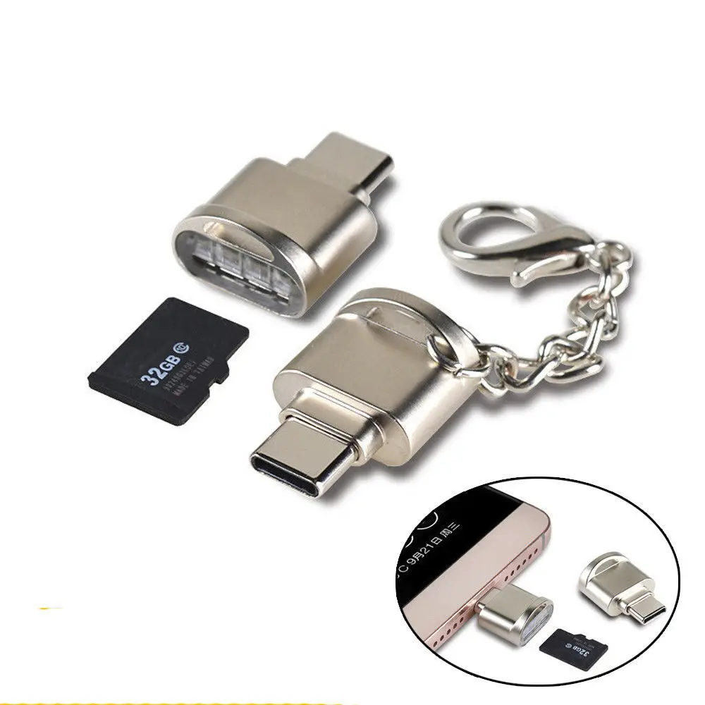 

Адаптер Powstro Mini Type C 3,1 с поддержкой интерфейса Micro SD для чтения карт памяти OTG USB, кардридер, адаптер для ноутбука, смартфона