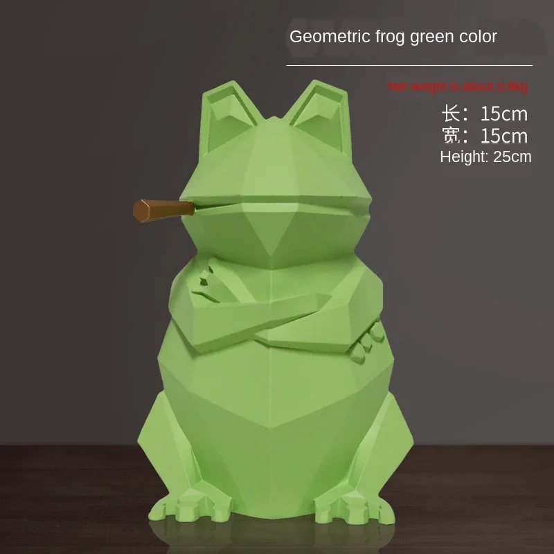 

[MGT] Nordic Frog Smoking Home Decorations Ornaments Crafts Children Room Living Room Statue Modern Minimalist Sculpture