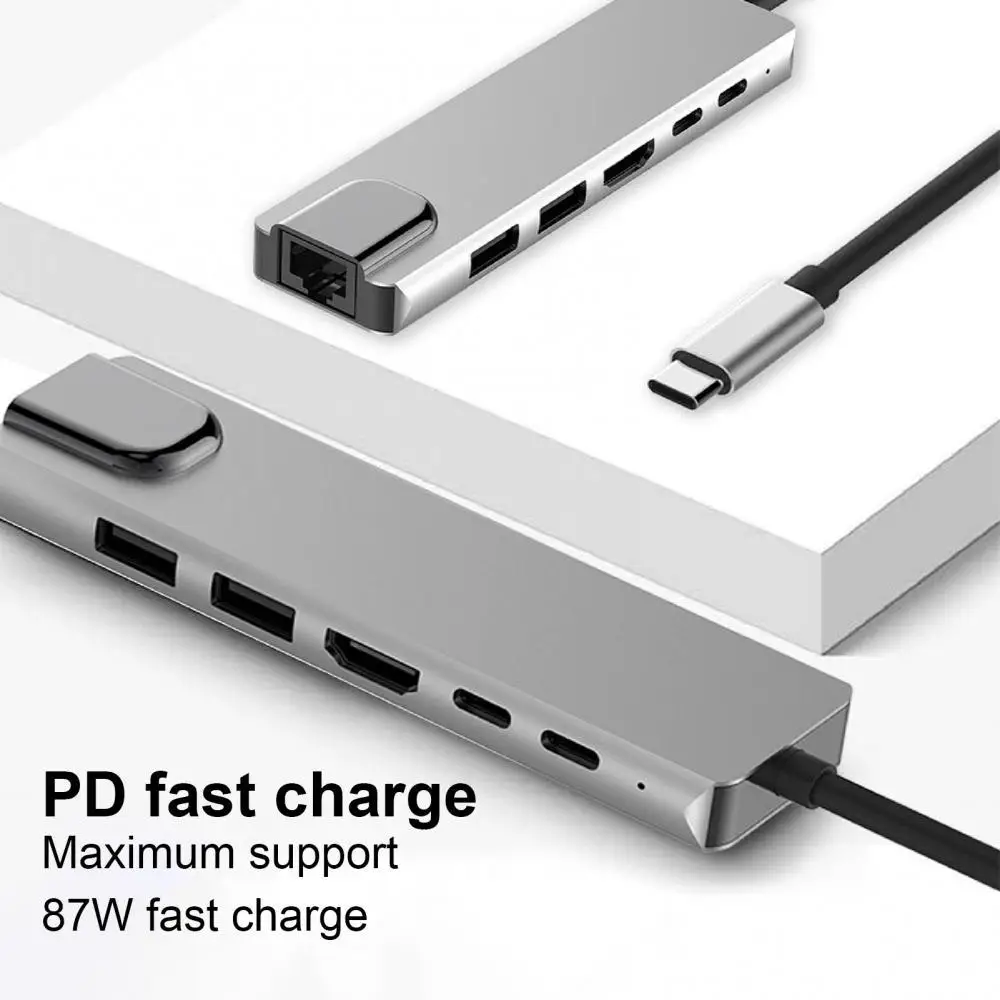 

6-in-1 Multifunctional Type-C to PD Charging USB 3.0 Hub Docking Adapter