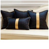 blue gold cushion cover 30x50 modern luxury sofa pillow cushion cover model room waist back pillow cover home decoration