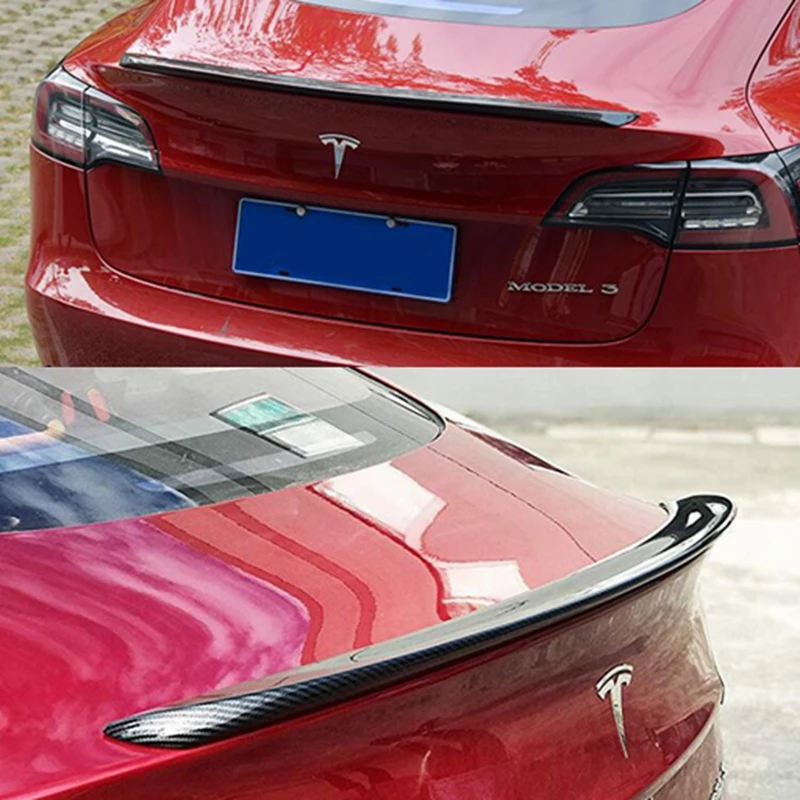 Спойлер для заднего крыла Tesla Model 3 2017 2020 спойлер багажника из углеродного волокна