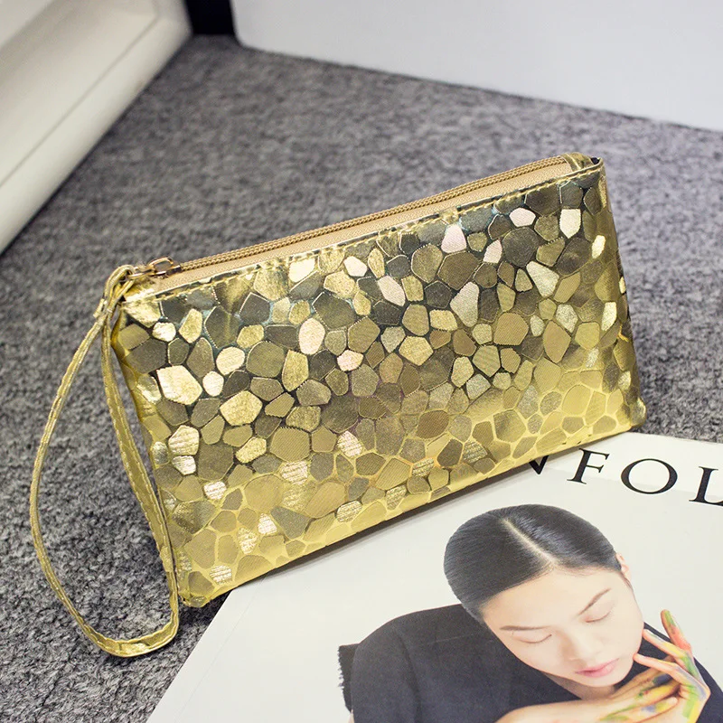 

2020 New Ladies Bags Laser Sequins Korean Clutches Mobile Phone Bags Cracked Makeup Women