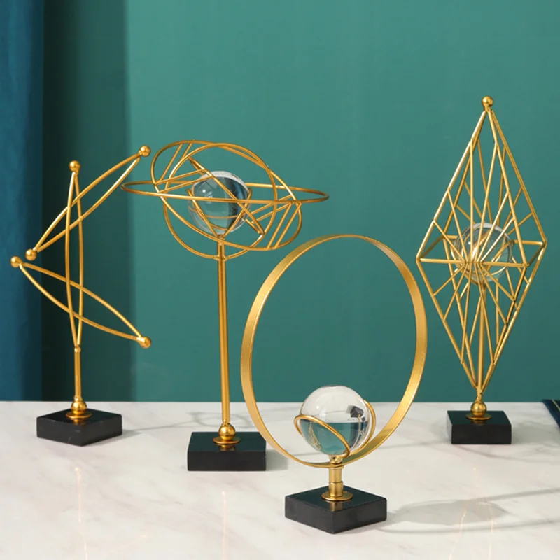 

Home Desktop Statues Modern Nordic Style Interior And Office Decor Iron Statues2022Units New Year's Decor Figurines For Interior