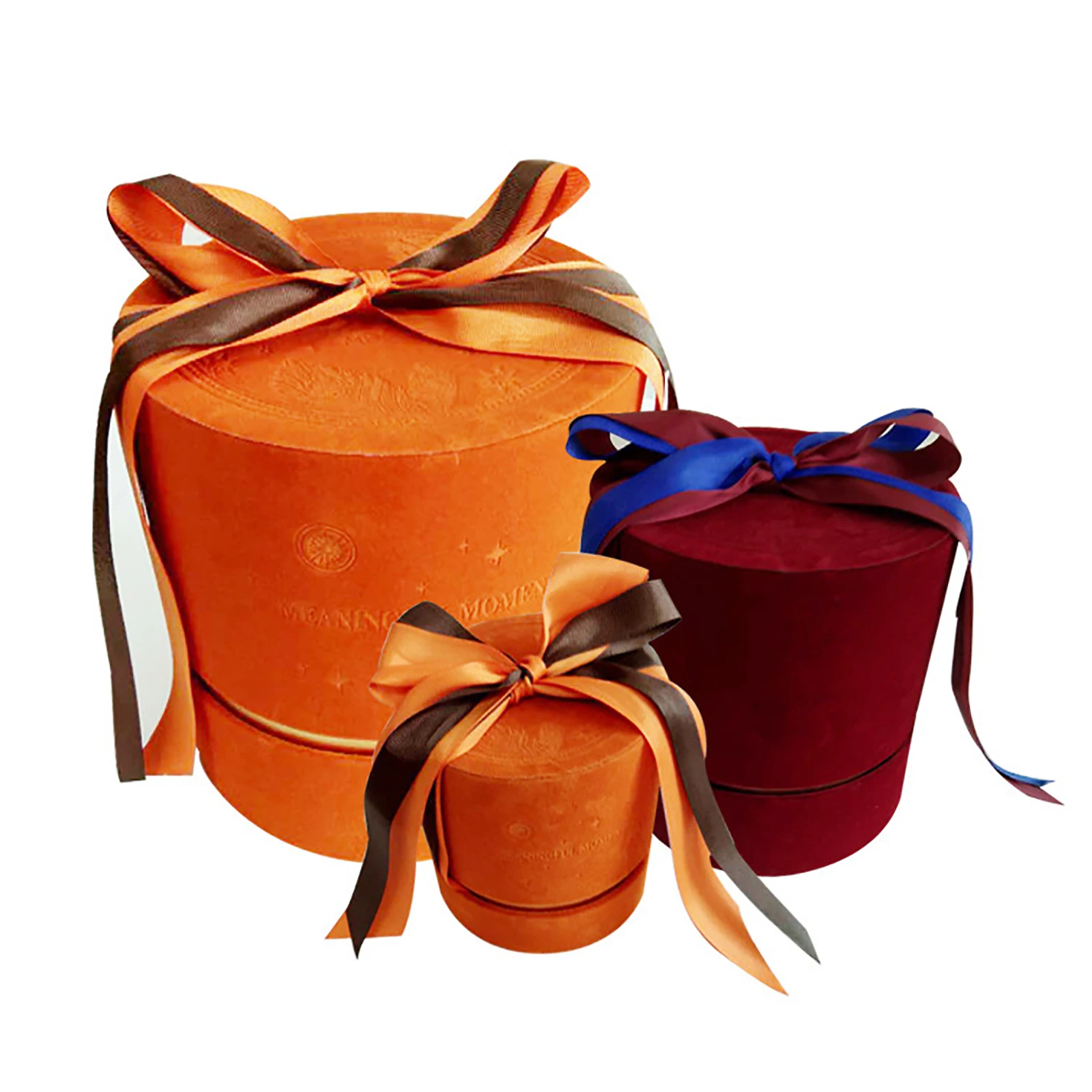 Подарочная фланелевая коробка для конфет круглая упаковка десертов свадьбы дня