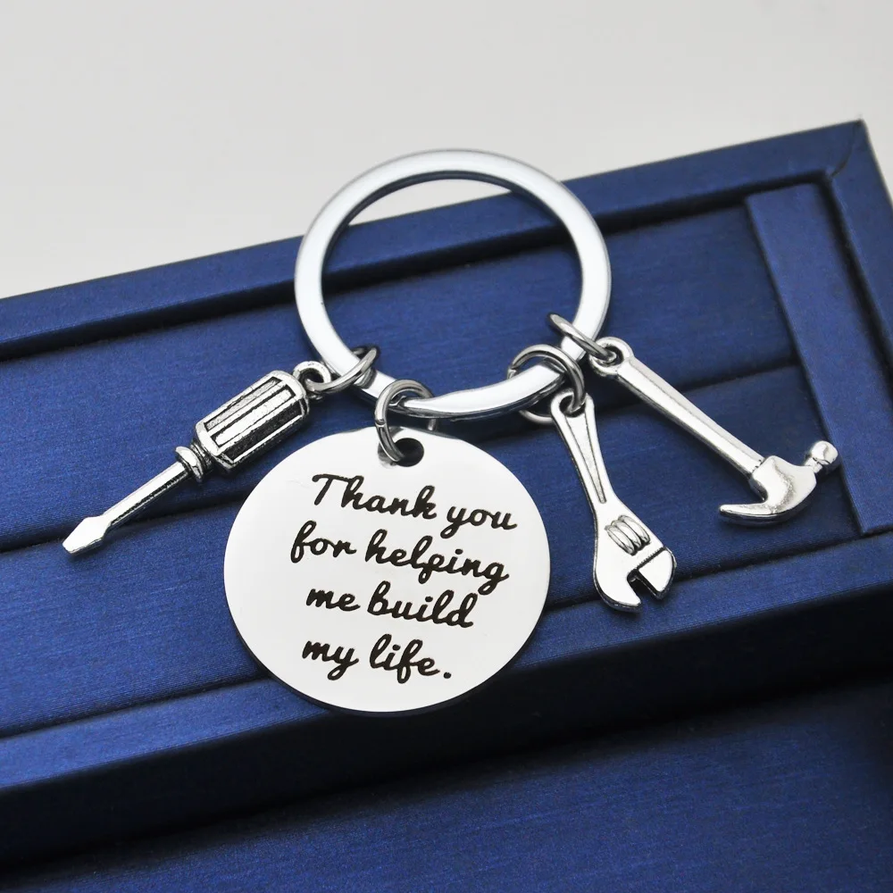 

Fathers Day Gifts Keychain If Dad Can`t Fix It I Love You Daddy Stainless Steel Hammers Screwdrivers Spanners Tools Party Gift