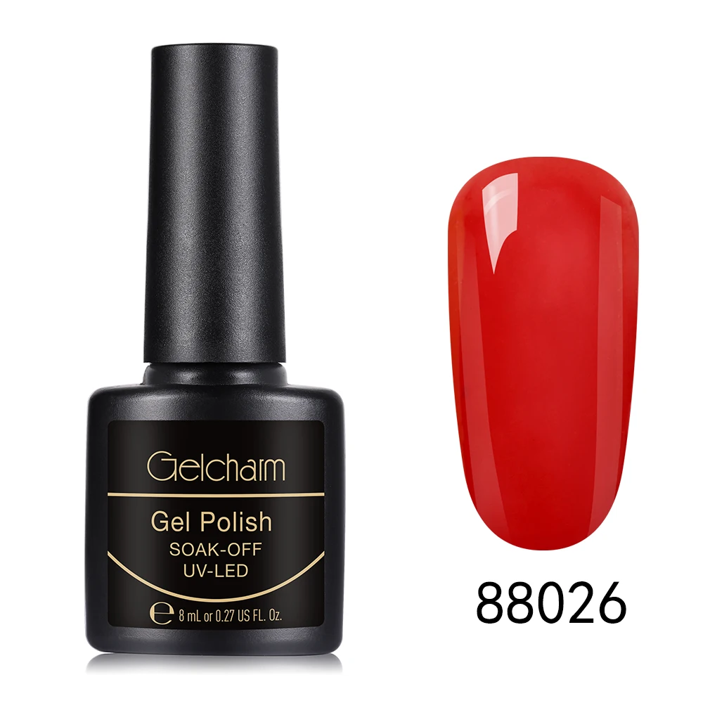 88026 Gelcharm 8 мл сменная серия Гель-лак для ногтей УФ светодиодный отмачиваемый лак для ногтей Блеск для ногтей салон маникюрный лак - Цвет: 88026