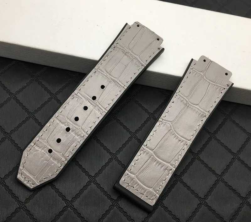 Ремешок из натуральной бамбуковой кожи для наручных часов резиновый силиконовый