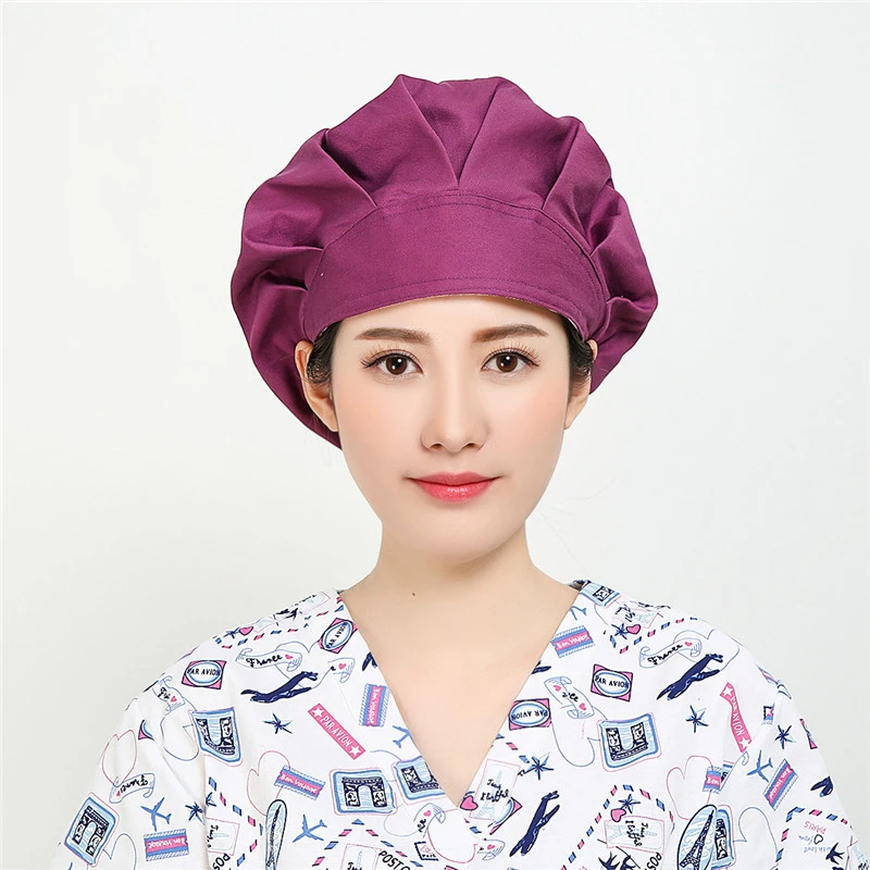 surgical cap 8 Цветочный принт, Mediecal Scrubs, униформа медсестры для женщин, Красота и здоровье, медицинский костюм для лаборатории, пальто, колпачок, клиническая форма, Прямая поставка - Цвет: surgical cap 8