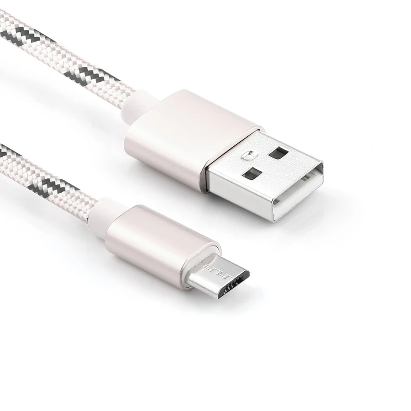 Silver 2 м микро USB кабель Быстрая зарядка USB кабель для передачи данных для samsung S6 S7 Xiaomi 4X LG huawei Android мобильный телефон usb кабель для зарядки - Цвет: Silver