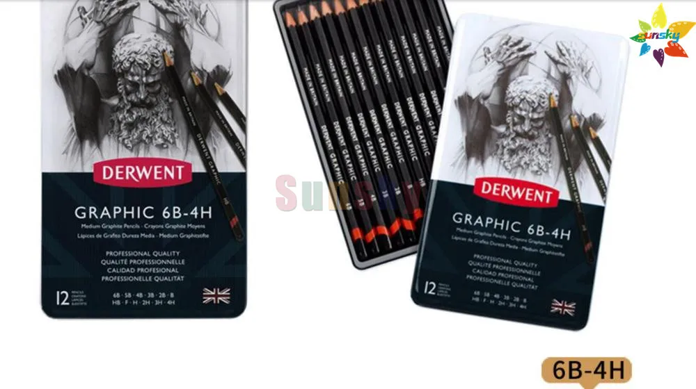 12 шт./компл. 34214 набор карандашей для рисования деревянная ручка угольная