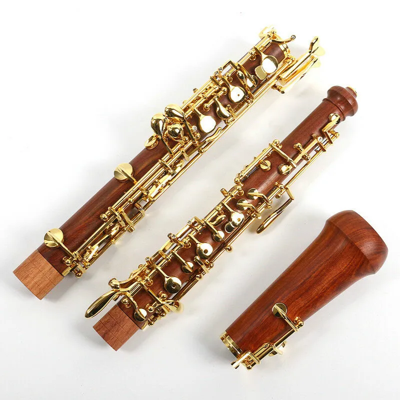 Профессиональный ключ из красного дерева oboe C левый F резонансный позолоченный