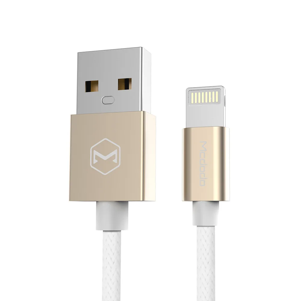 Gold Mcdodo MFI usb-кабель для iPhone Apple iPhone X Xs Max XR 8 7 6 plus 2.4A Быстрый зарядный кабель мобильного телефона Зарядное устройство кабель для передачи данных - Цвет: Gold