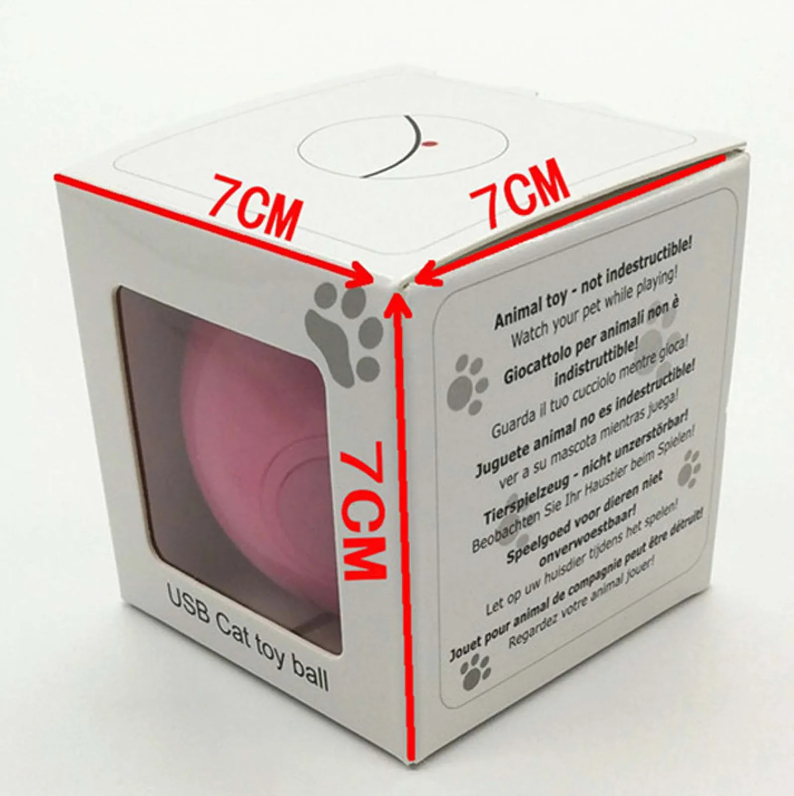 

New Pet Interactive Products Pet Cat Supplies Toy Smart Interactive Cat 360 Degree Self Rotating Ball with LED Light Toy Ball 5*