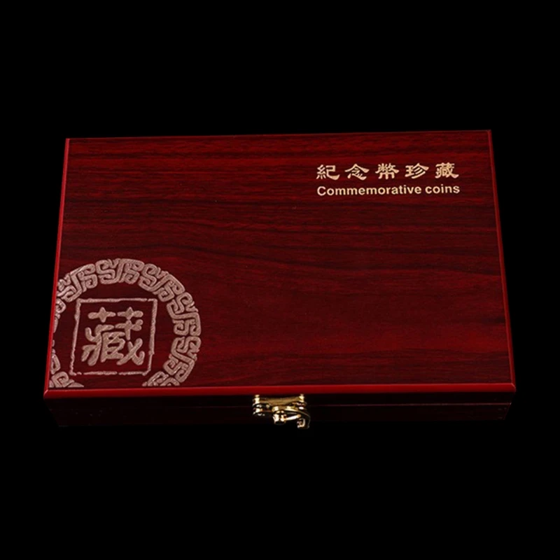 

50 Pcs Wood Coin Protection Display Box Storage Case Holder Round Box Collection