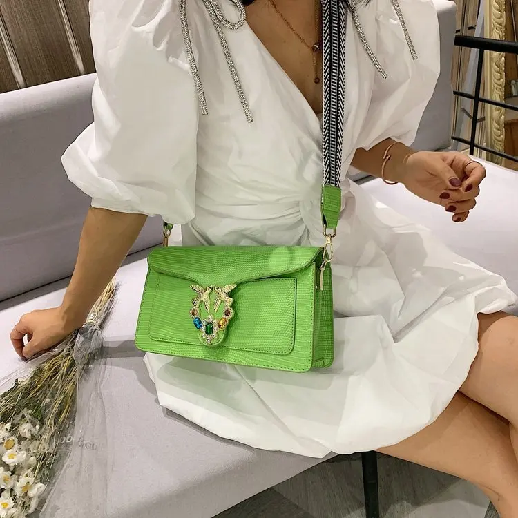 2020 летняя цветная Магнитная женская сумка через плечо с широким плетеным