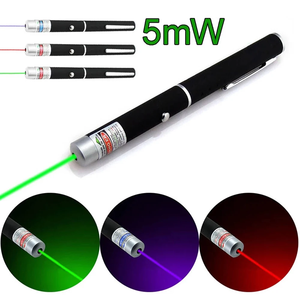 5 мВт 650nm Зеленая лазерная указка сильный Видимый светильник луч Laserpoint 3 цвета