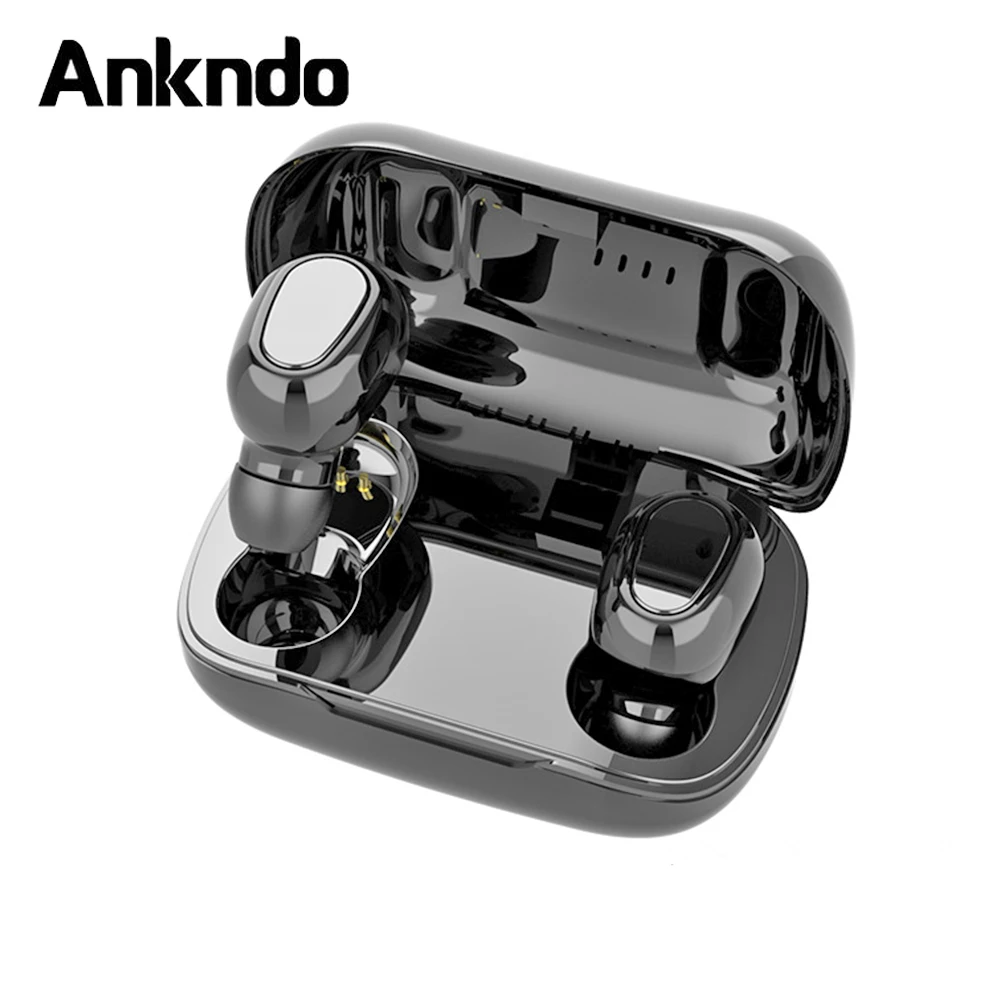 ANKNDO L21 TWS Bluetooth наушники с микрофоном мини беспроводные игровая гарнитура для Xiaomi - Фото №1