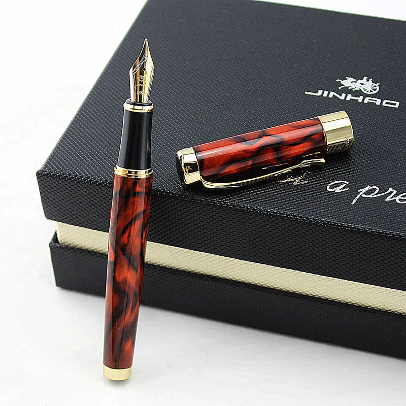 JINHAO 1200 металлическая перьевая ручка со средним пером/фоторучка с конвертером