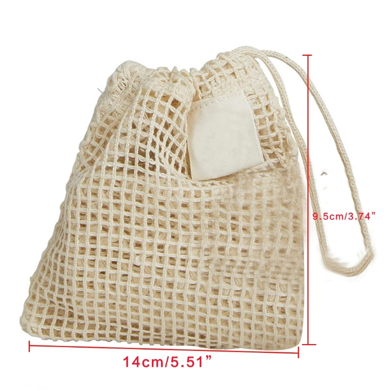 

10Pcs Soap Exfoliating Bag Pouch Soap Saver Natural Ramie Mesh Soap Saver Bags with Drawstring