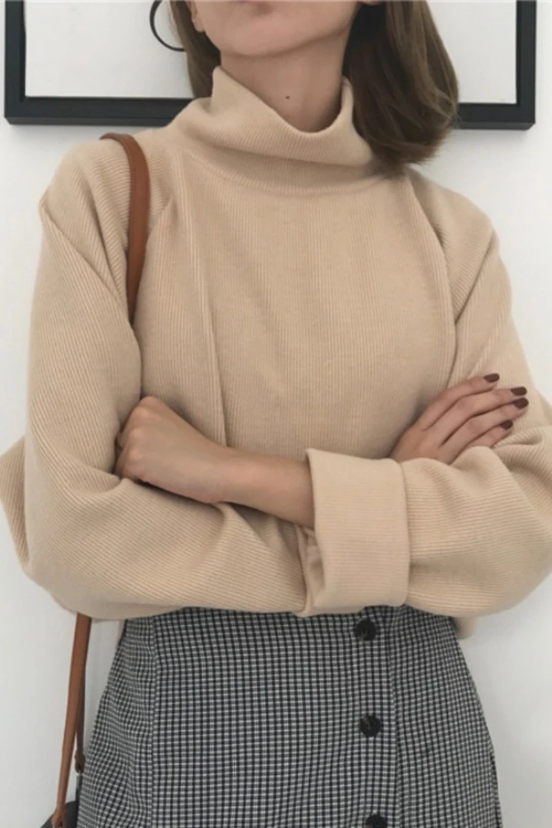 

WAVSIYIER elegant knitted thick pullover solid loose spring winter vintage 2020 korean cute oversized jumper woman sweater women