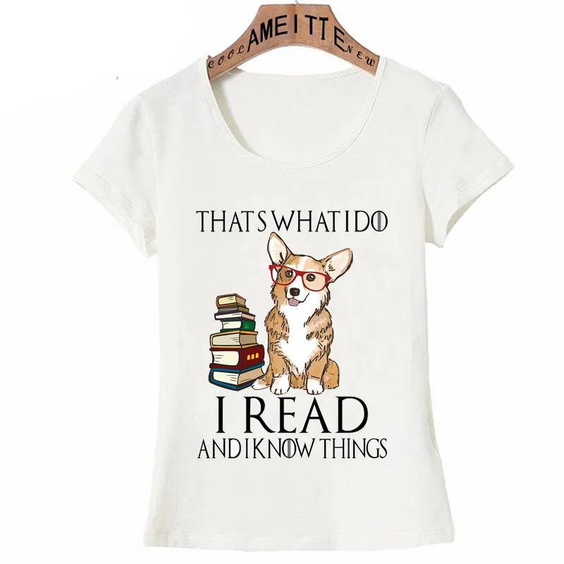 Футболка Corgi dog для любителей книги чтения книг и учителей английского языка