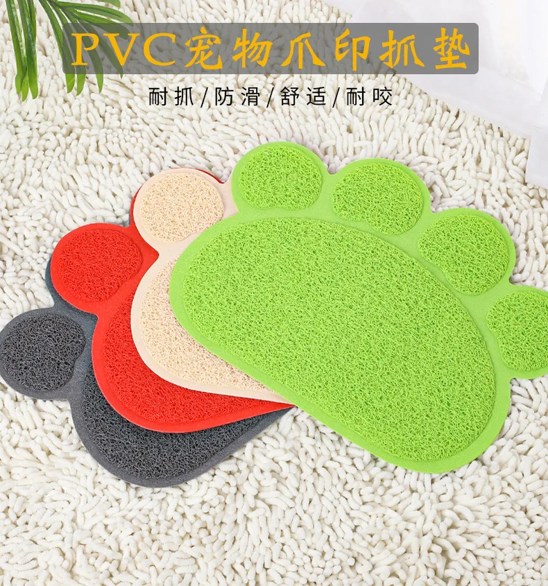 

Лидер продаж, товары для домашних животных, коврик с когтями, прочный коврик из ПВХ с принтом лап для кошек и собак, товары для домашних живот...