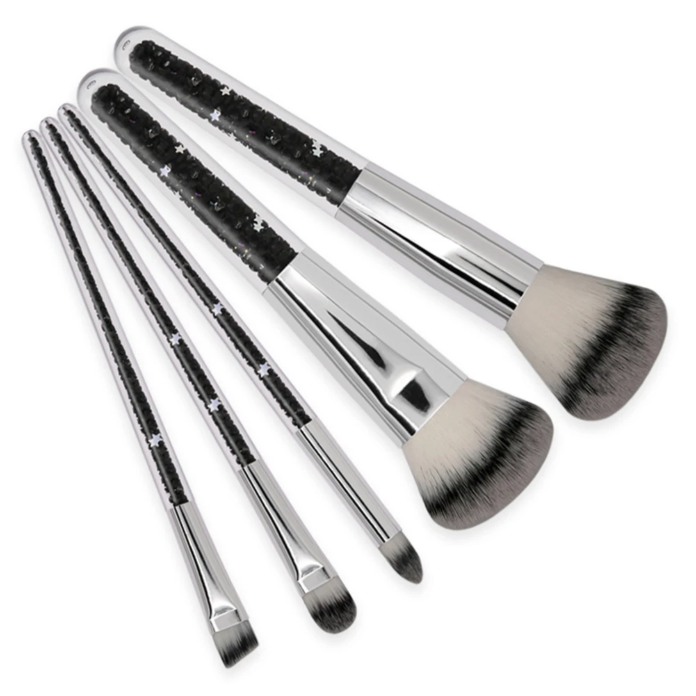 5Pcs For Foundation Professional Eyebrow Loose Powder Blush Face Portable Makeup Brush Set Eye Shadow Tools Acrylic Soft | Красота и